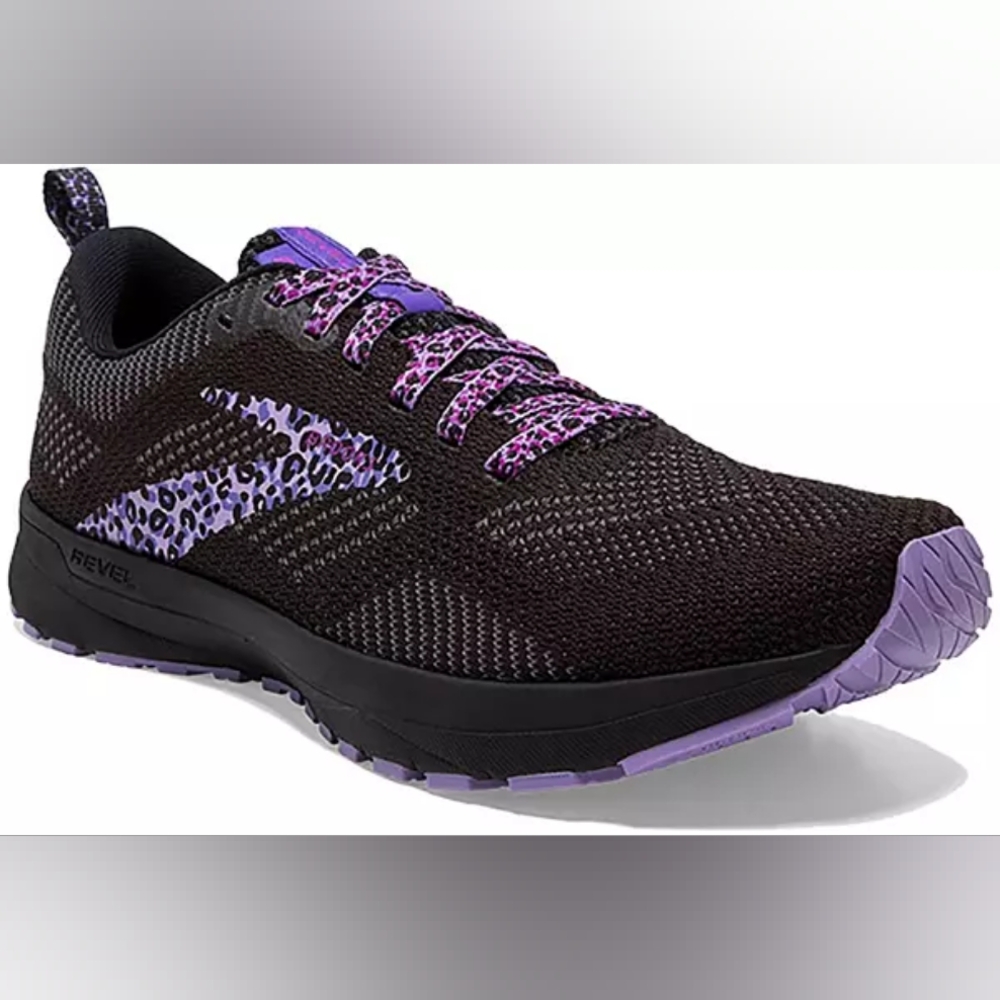 Women's Black & Purple Athletic Running Shoe
